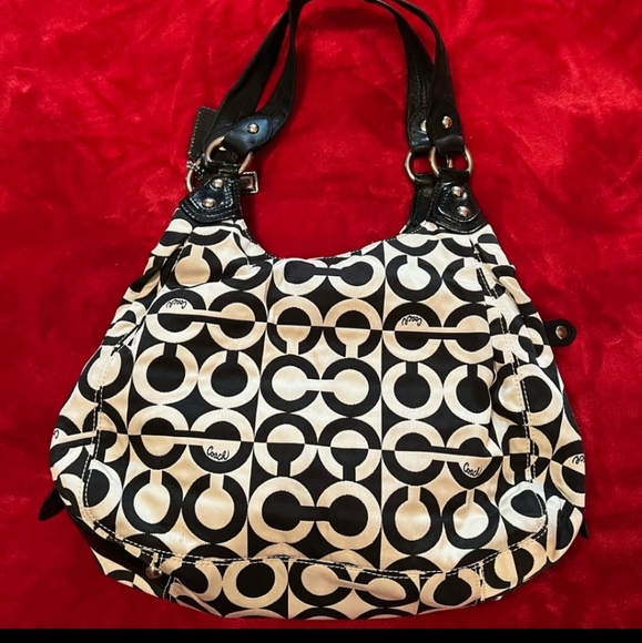 Preowned Multicolored Beautiful Coach HandBag; Medium Size; 3 Compartments, $65 - Picture 2 of 14